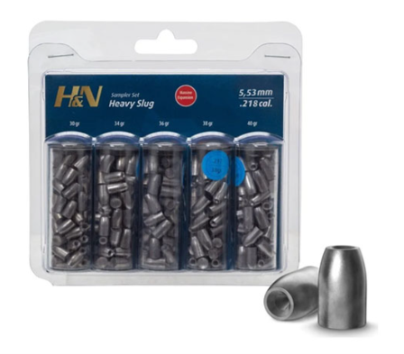 H&Nヘビースラッグ 5.5mm（5.53mm）サンプル・セット （30・34・36・38・40gr）合計約210発